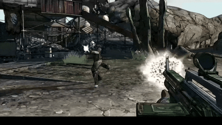 A short demo of Vaulter: Borderlands gameplay, then the app's comparison viewer, the quick settings page, the graphics settings and the presets page, ending on the Vaulter logo